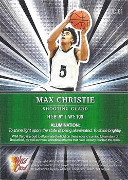 2021-22 Wild Card Alumination #ABC-61 Max Christie Back