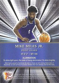 2021-22 Wild Card Alumination #ABC-62 Mike Miles Jr. Back