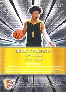 2021-22 Wild Card Alumination #ABC-63 Mikey Williams Back