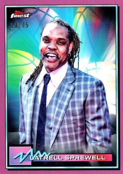 2021 Topps Finest - Pink #7 Latrell Sprewell Front