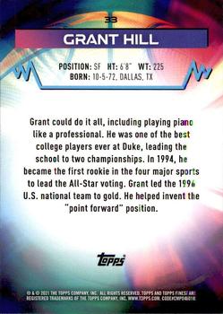 2021 Topps Finest - Pink #33 Grant Hill Back