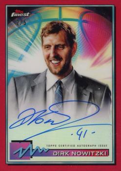 2021 Topps Finest - Autographs Red #FA-DN Dirk Nowitzki Front