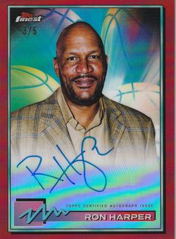 2021 Topps Finest - Autographs Red #FA-RH Ron Harper Front