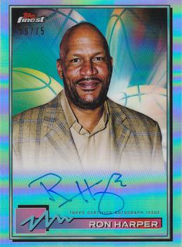 2021 Topps Finest - Autographs Refractor #FA-RH Ron Harper Front