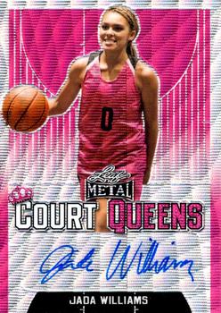 2021-22 Leaf Metal - Court Queens Autographs Pink Wave #CQ-JW1 Jada Williams Front