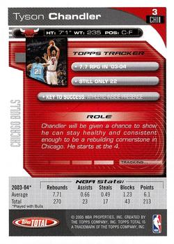 2004-05 Topps Total #3 Tyson Chandler Back