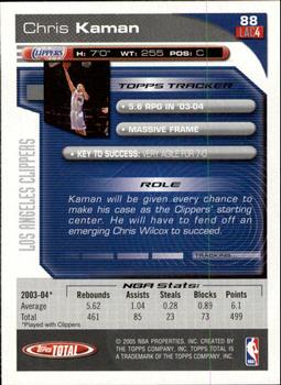 2004-05 Topps Total #88 Chris Kaman Back