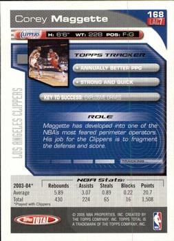 2004-05 Topps Total #168 Corey Maggette Back