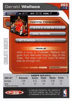2004-05 Topps Total #263 Gerald Wallace Back