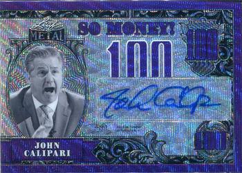 2021-22 Leaf Metal - So Money Autographs Purple Wave #SM-JC1 John Calipari Front