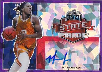 2021-22 Leaf Metal - State Pride Autographs Purple Crystal #SP-MC1 Marcus Carr Front