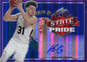 2021-22 Leaf Metal - State Pride Autographs Purple Rainbow #SP-KG1 Kellan Grady Front