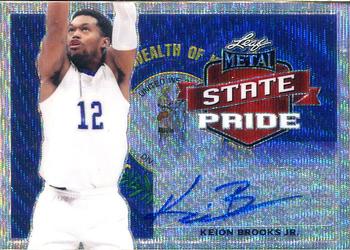 2021-22 Leaf Metal - State Pride Autographs Silver Wave #SP-KBJ Keion Brooks Jr. Front