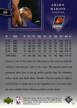 2004-05 Upper Deck All-Star Lineup #69 Shawn Marion Back