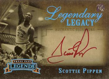 2007-08 Press Pass Legends - Legendary Legacy Marks Platinum #2 Scottie Pippen Front
