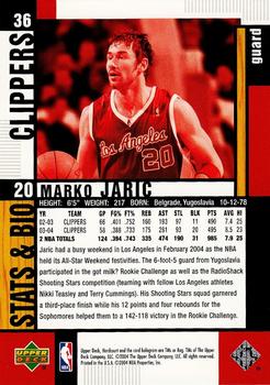 2004-05 Upper Deck Hardcourt #36 Marko Jaric Back