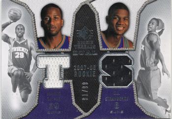 2007-08 SP Rookie Threads - Rookie Threads Dual Parallel #DRT-TS Alando Tucker / D.J. Strawberry Front