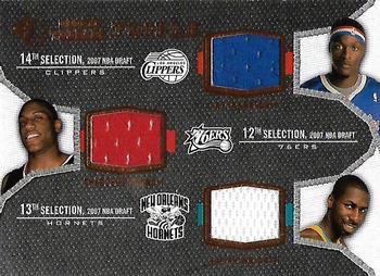2007-08 SP Rookie Threads - Rookie Threads Triple #TRT-TYW Al Thornton / Thaddeus Young / Julian Wright Front