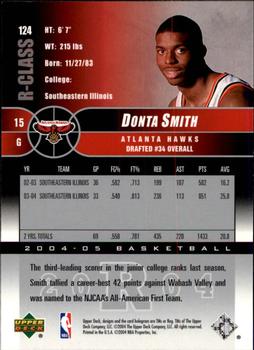 2004-05 Upper Deck R-Class #124 Donta Smith Back