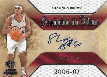2007-08 SP Rookie Threads - Scripted in Time #SIT-SB Shannon Brown Front