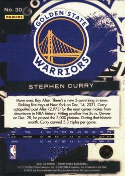 2021-22 Panini Court Kings - Pink #30 Stephen Curry Back