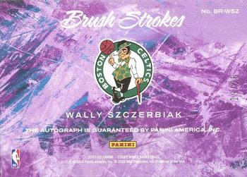 2021-22 Panini Court Kings - Brush Strokes Sapphire #BR-WSZ Wally Szczerbiak Back