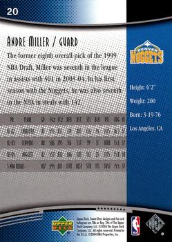 2004-05 Upper Deck Sweet Shot #20 Andre Miller Back