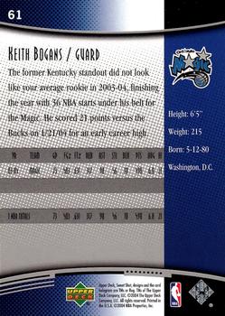 2004-05 Upper Deck Sweet Shot #61 Keith Bogans Back