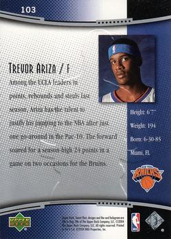 2004-05 Upper Deck Sweet Shot #103 Trevor Ariza Back