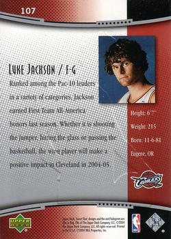 2004-05 Upper Deck Sweet Shot #107 Luke Jackson Back