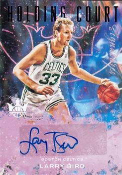 2021-22 Panini Court Kings - Holding Court Signatures Violet #HC-LBD Larry Bird Front