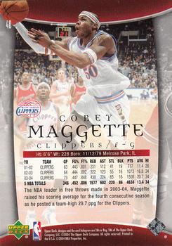2004-05 Upper Deck Trilogy #40 Corey Maggette Back
