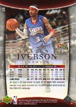 2004-05 Upper Deck Trilogy #73 Allen Iverson Back