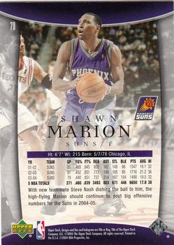 2004-05 Upper Deck Trilogy #78 Shawn Marion Back