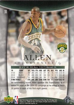 2004-05 Upper Deck Trilogy #90 Ray Allen Back