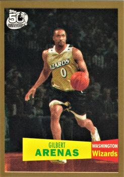 2007-08 Topps - 1957-58 Variations Gold #100 Gilbert Arenas Front