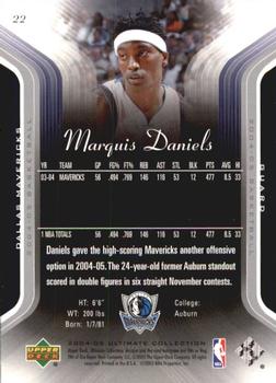 2004-05 Upper Deck Ultimate Collection #22 Marquis Daniels Back