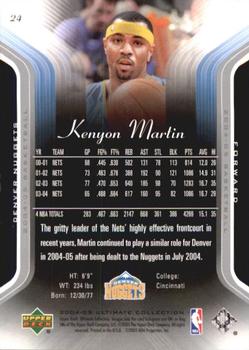 2004-05 Upper Deck Ultimate Collection #24 Kenyon Martin Back