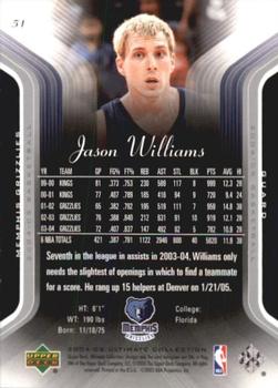 2004-05 Upper Deck Ultimate Collection #51 Jason Williams Back