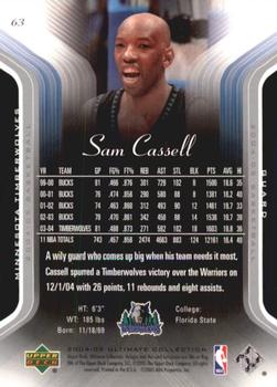 2004-05 Upper Deck Ultimate Collection #63 Sam Cassell Back