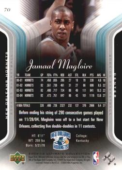2004-05 Upper Deck Ultimate Collection #70 Jamaal Magloire Back