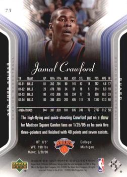 2004-05 Upper Deck Ultimate Collection #75 Jamal Crawford Back