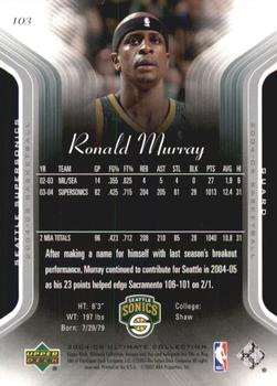 2004-05 Upper Deck Ultimate Collection #103 Ronald Murray Back