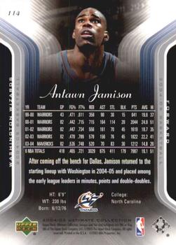 2004-05 Upper Deck Ultimate Collection #114 Antawn Jamison Back