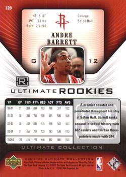2004-05 Upper Deck Ultimate Collection #120 Andre Barrett Back