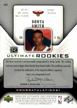 2004-05 Upper Deck Ultimate Collection #157 Donta Smith Back