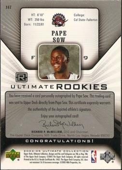 2004-05 Upper Deck Ultimate Collection #167 Pape Sow Back