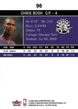 2004-05 Ultra #96 Chris Bosh Back