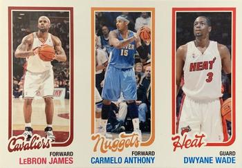 2007-08 Topps - Rip Card Combinations #RIP-1 LeBron James / Carmelo Anthony / Dwyane Wade Front