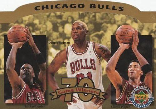 1996 Upper Deck Authenticated Chicago Bulls 70-Game Winners #NNO Chicago Bulls Front